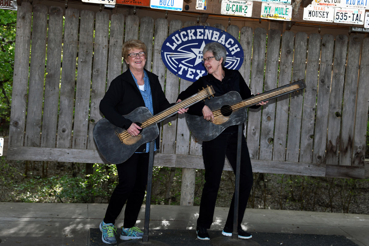 175 Sharon Nelson and Mary Carlson perform at Luckenbach.JPG